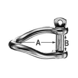 Stainless Twisted Shackle, 8mm