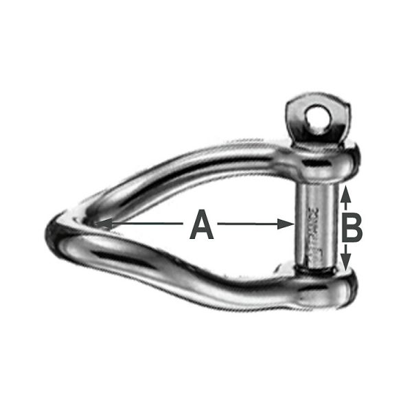 Stainless Twisted Shackle, 8mm
