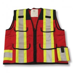 600 Denier Red/Black Surveyor Vest