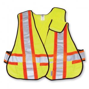 Lime Green Polyester Mesh Safety Vest