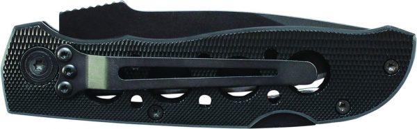 Extreme Ops Lockback Folding Knife Drop Point Blade Aluminum Handle - Image 2