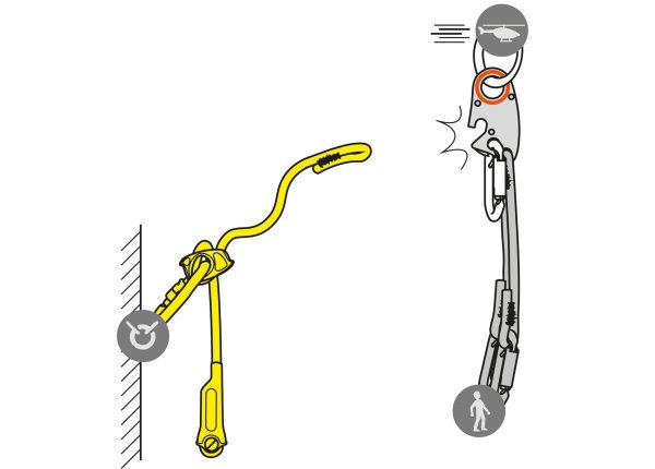 LEZARD Helivac lanyard with securing of the drop-off/recovery phases - Image 2