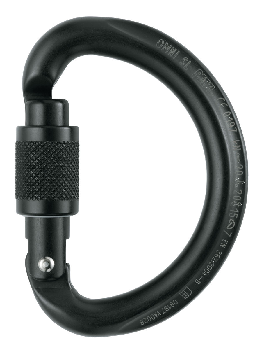 Mousqueton demi-rond multidirectionnel - OMNI SCREW-LOCK M37SL - PETZL