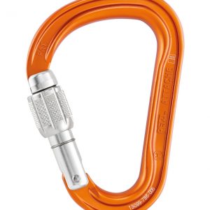 ATTACHE Lightweight, compact, pear-shaped screw-lock carabiner