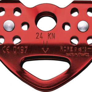 Tandem Double pulley for Tyrolean traverses on rope