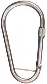 Austri Alpin Big Hook S/G Carabiner w/ Captive Bar, Steel
